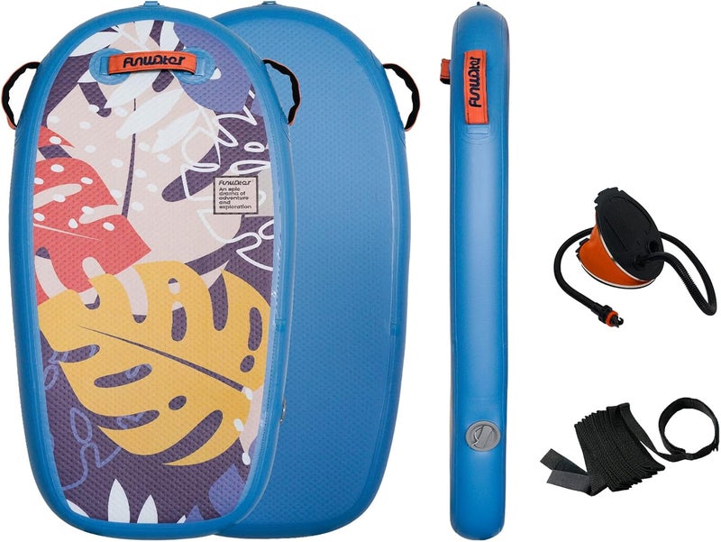 FunWater Body Board - Beach Body Board - Ultra Lightweight PVC Core Body Board for Beach and Pool, with Wrap Wrist Straps, Foldable, Perfect Surf for Teens and Adults - Image 1